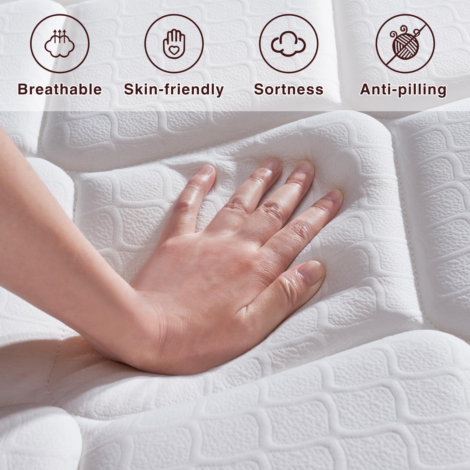 Dreamscape Full Size Mattress, 10 Inch Full Mattress In A Box, Memory Foam Hybrid Mattress With Individual Pocket Spring For Mot